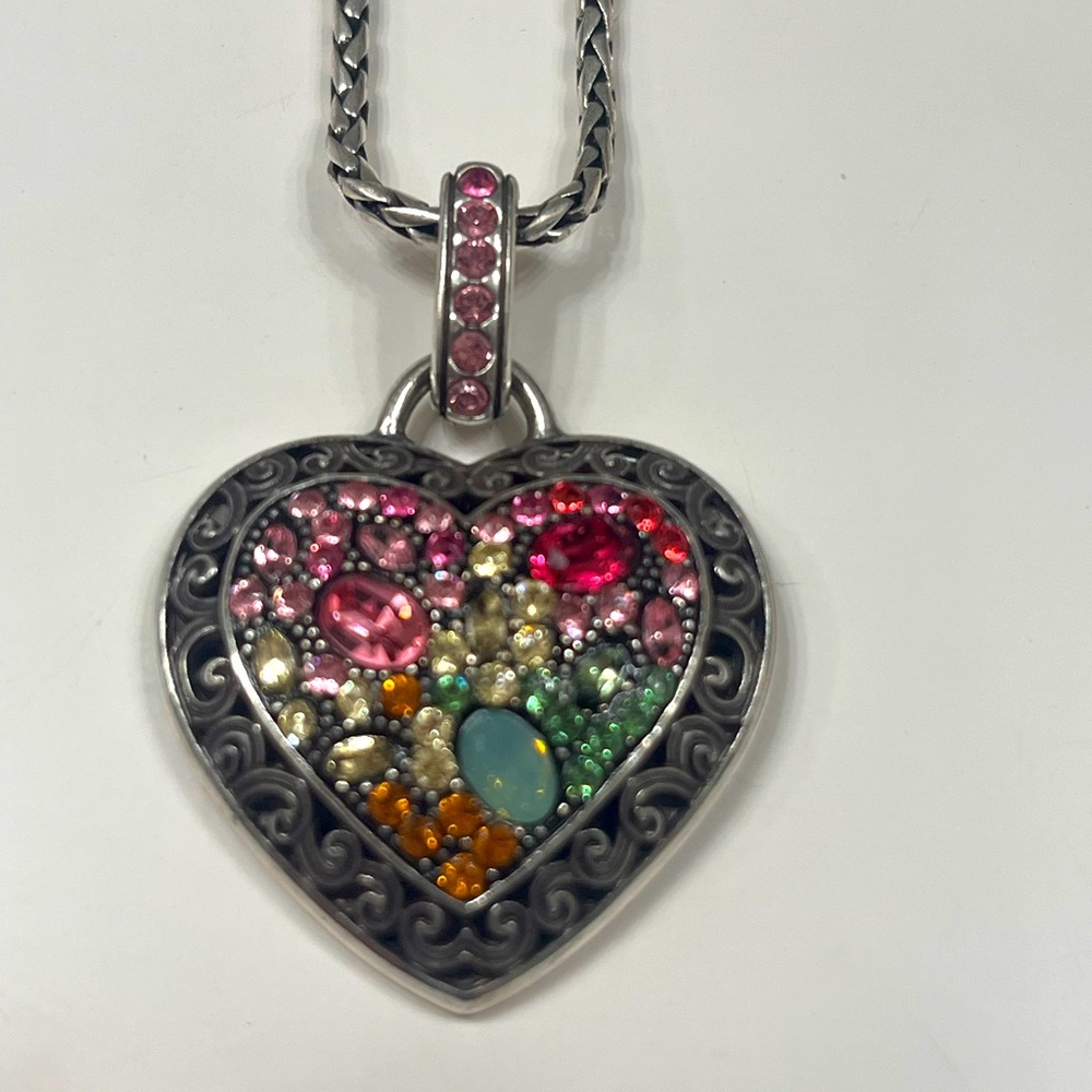Brighton Crystal Voyage multicolor Swarovski silver  necklace